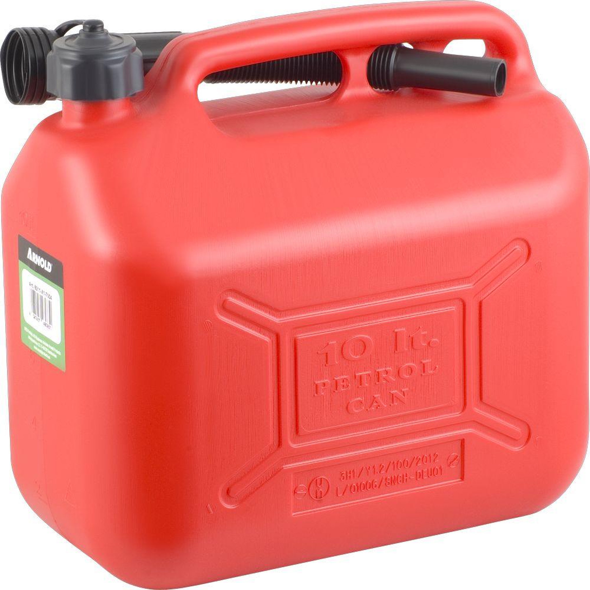 ARNOLD Jerrican de transport de carburant 10 l, rouge