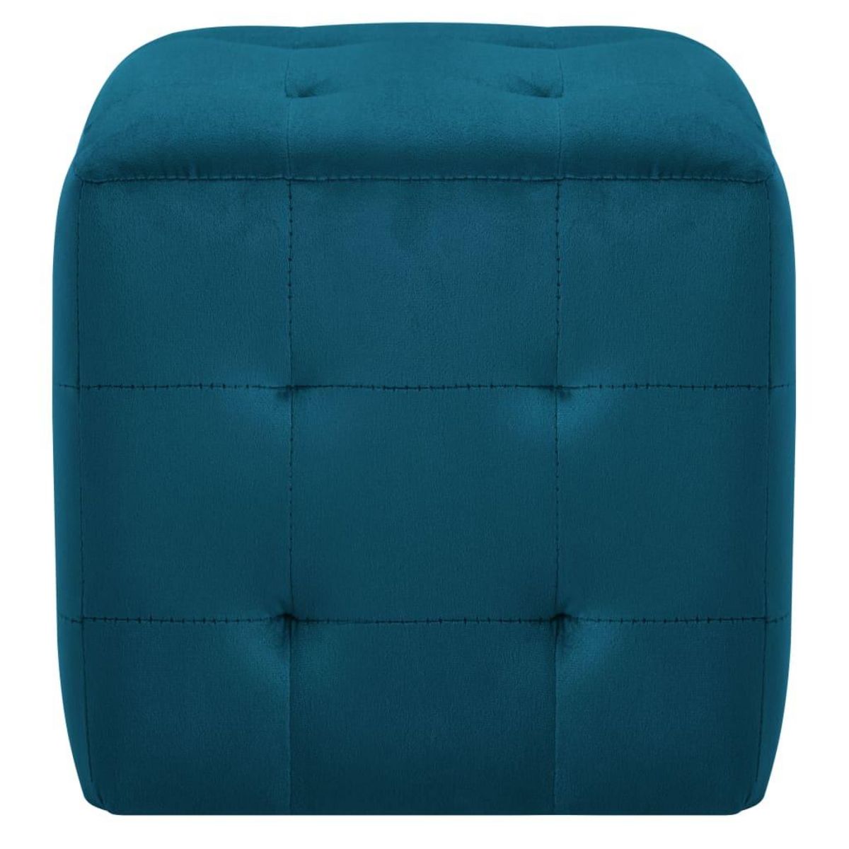 VIDAXL 2 pcs Poufs Bleu 30 x 30 x 30 cm Tissu velours