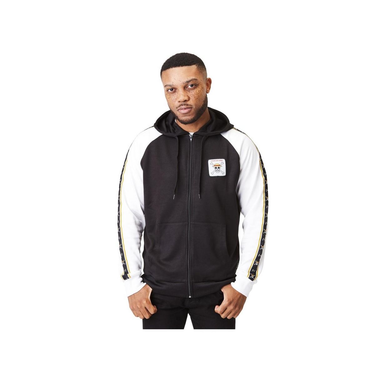 CAPSLAB Sweat à capuche avec zip homme One Piece Skull