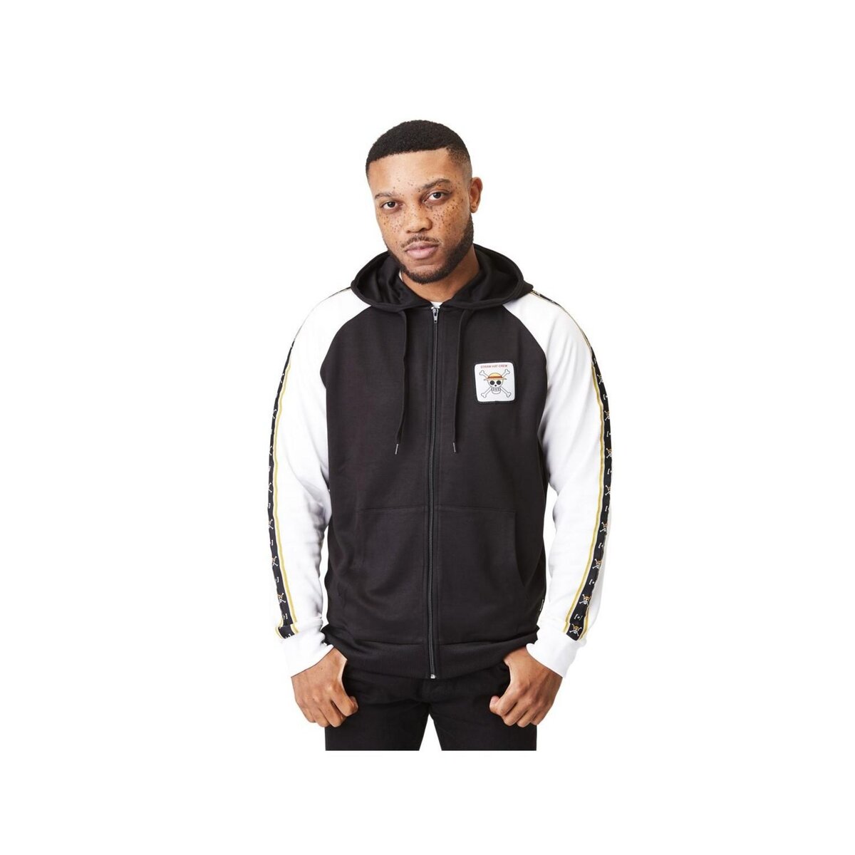 CAPSLAB Sweat à capuche avec zip homme One Piece Skull