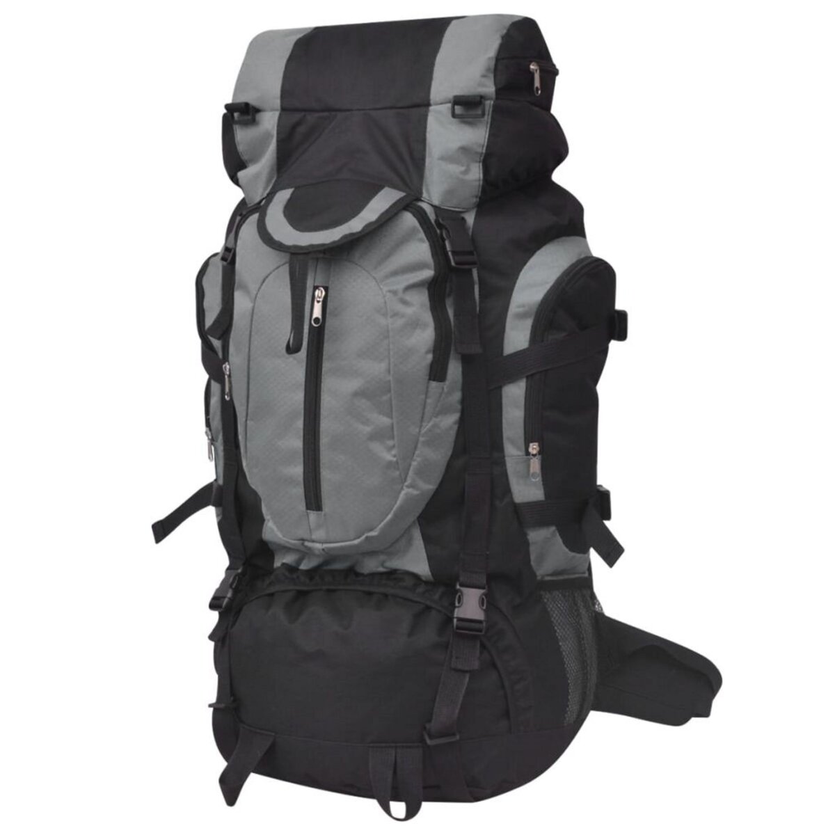 VIDAXL Sac a dos de randonnee XXL 75 L Noir et gris pas cher