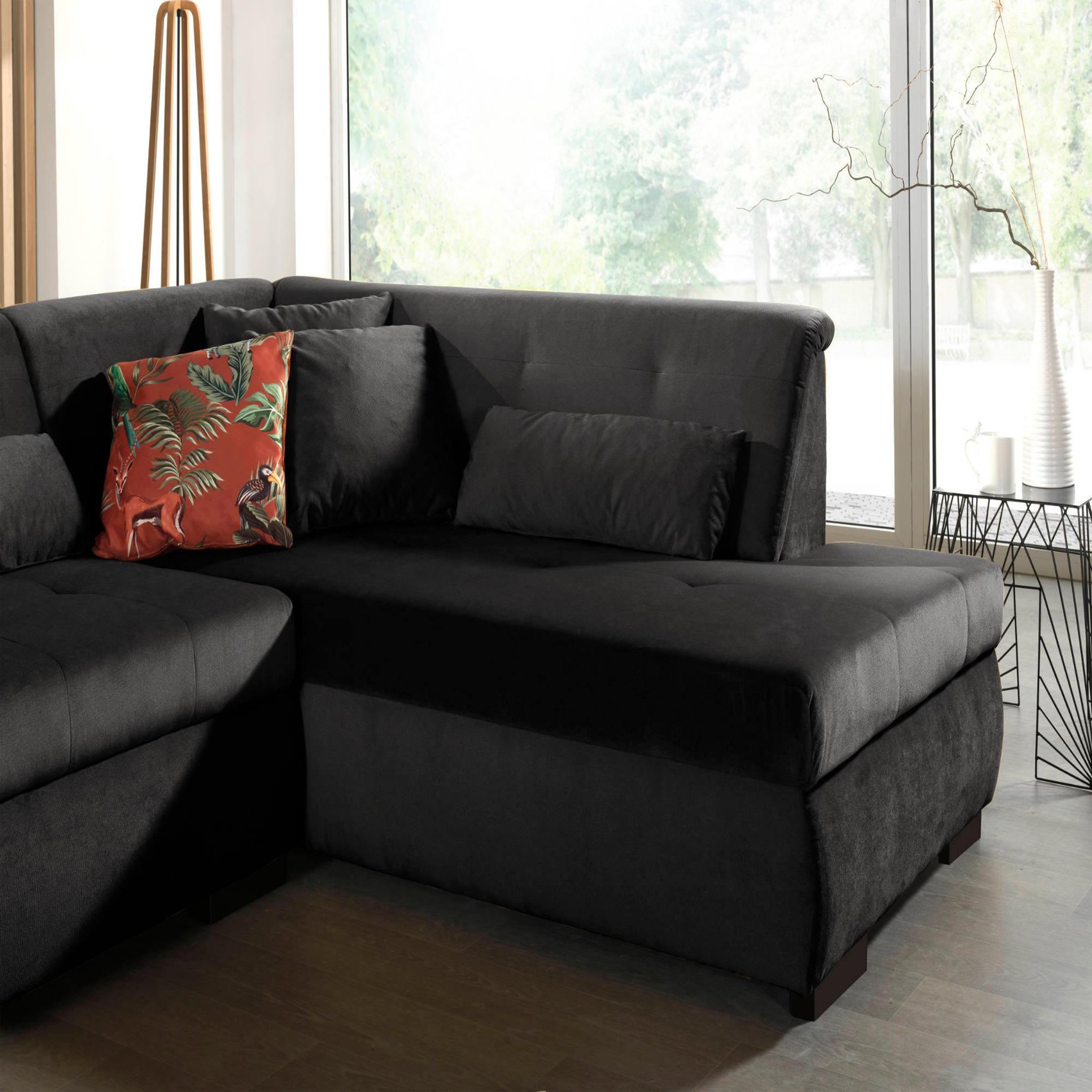 Voir la diapositive 4 : LISA DESIGN Vermont - canapé panoramique d'angle droit - 7 places - xxl - en velours