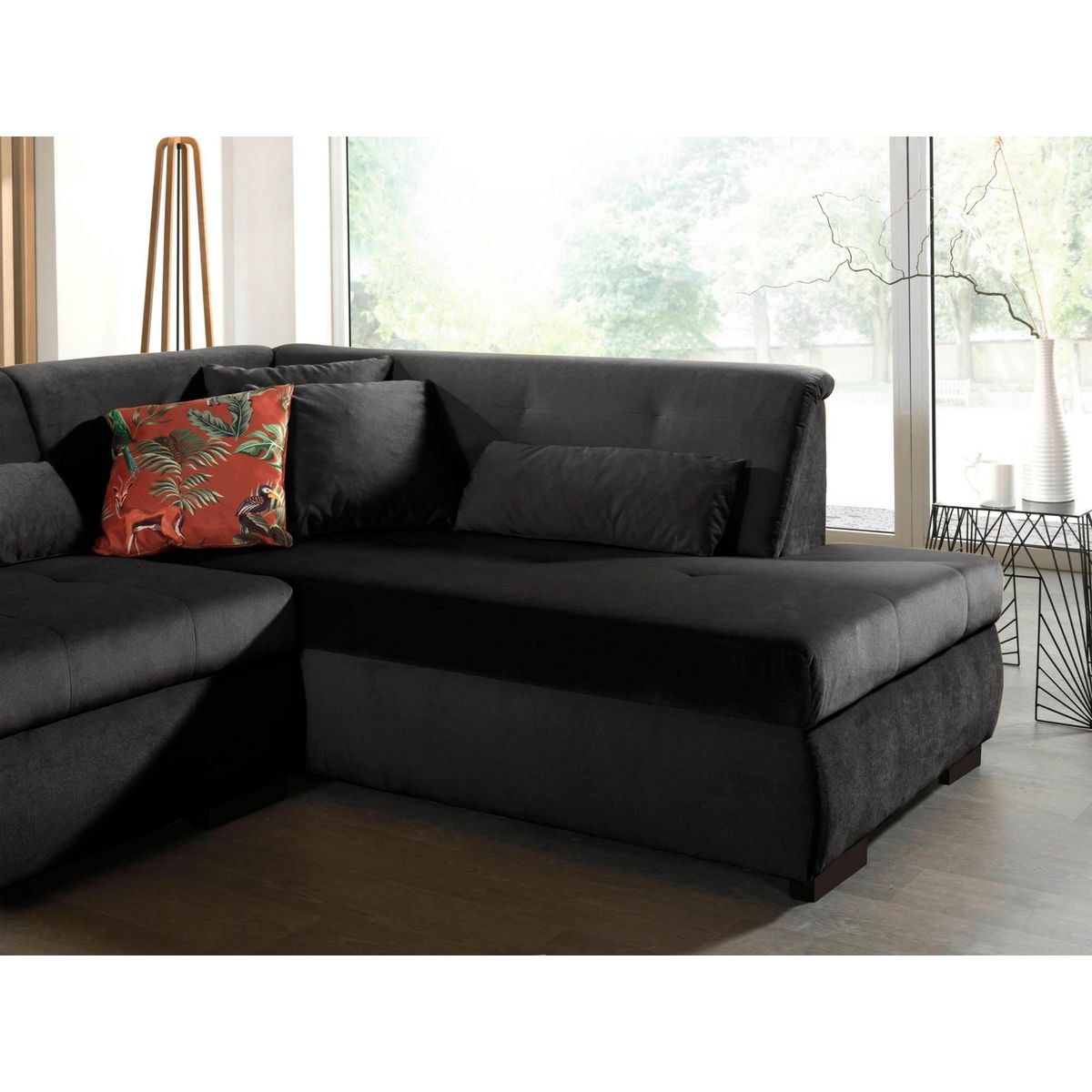 LISA DESIGN Vermont - canapé panoramique d'angle droit - 7 places - xxl - en velours