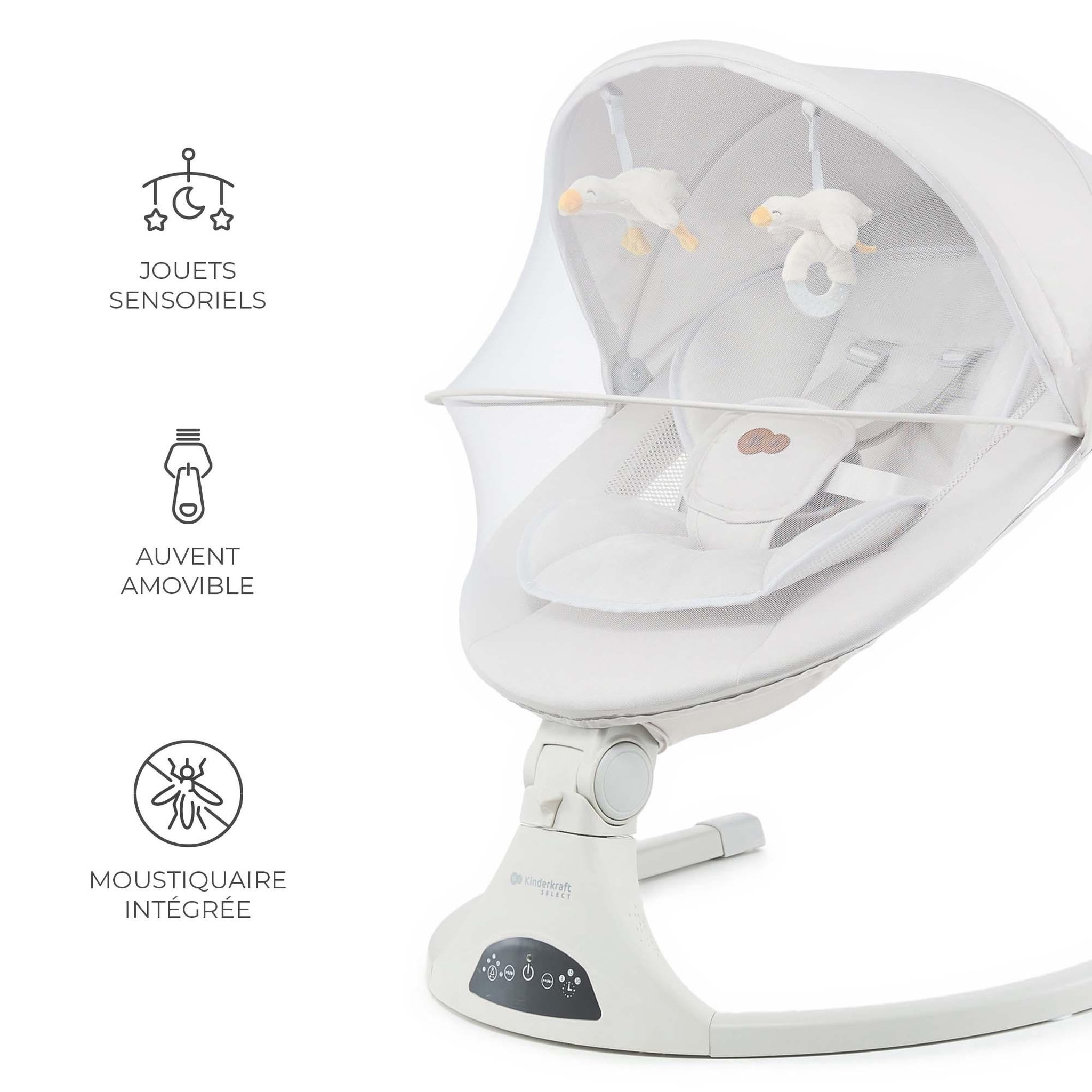 Voir la diapositive 4 : KINDERKRAFT Transat électrique bébé avec musique