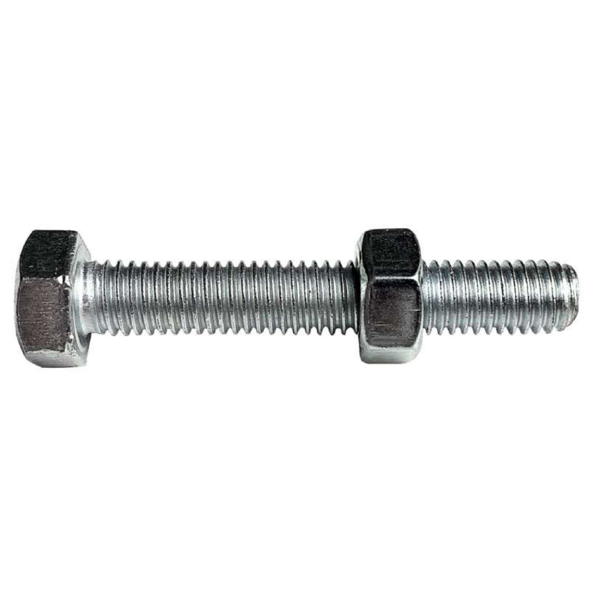 Voir la diapositive 1 :  Boulon tête hexagonale et écrou Vissal finition zinguée Ø6x 20 mm  lot de 20