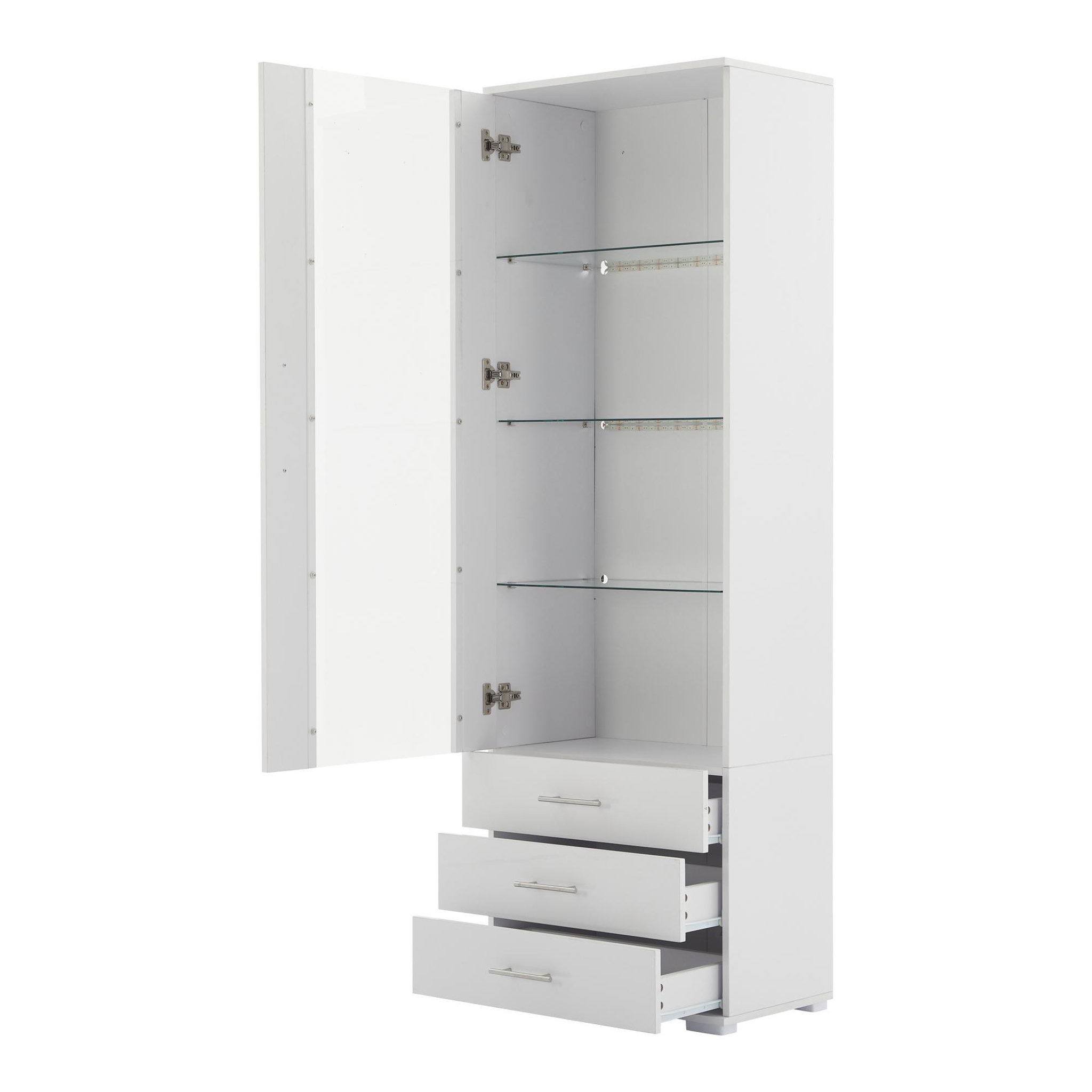 Voir la diapositive 5 : MERAX Vitrine 3 étagères led