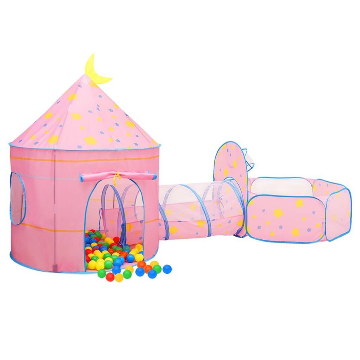 VIDAXL Tente de jeu pour enfants avec 250 balles Rose 301x120x128 cm