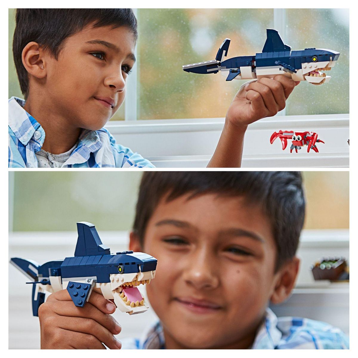 LEGO Creator 31088 - Les créatures sous-marines 3 en 1, Jouet de Construction d'Animaux Marins pour Enfants dès 7 ans 