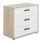 Voir la diapositive 1 : Commode 3 tiroirs L81xH73xP41cm ALLAN