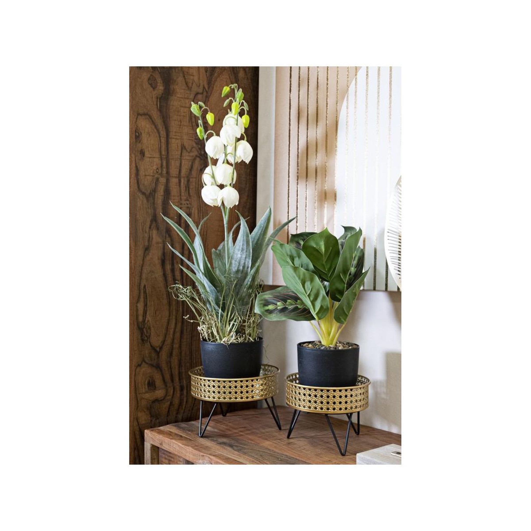 Voir la diapositive 5 : Paris Prix Lot de 2 cache-pots design  bossy  20cm or