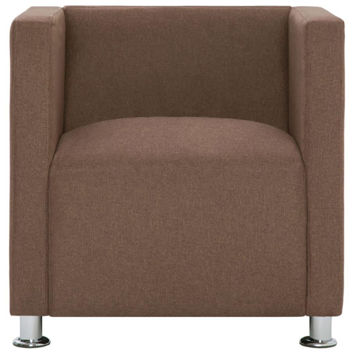 VIDAXL Fauteuil cube Marron Tissu