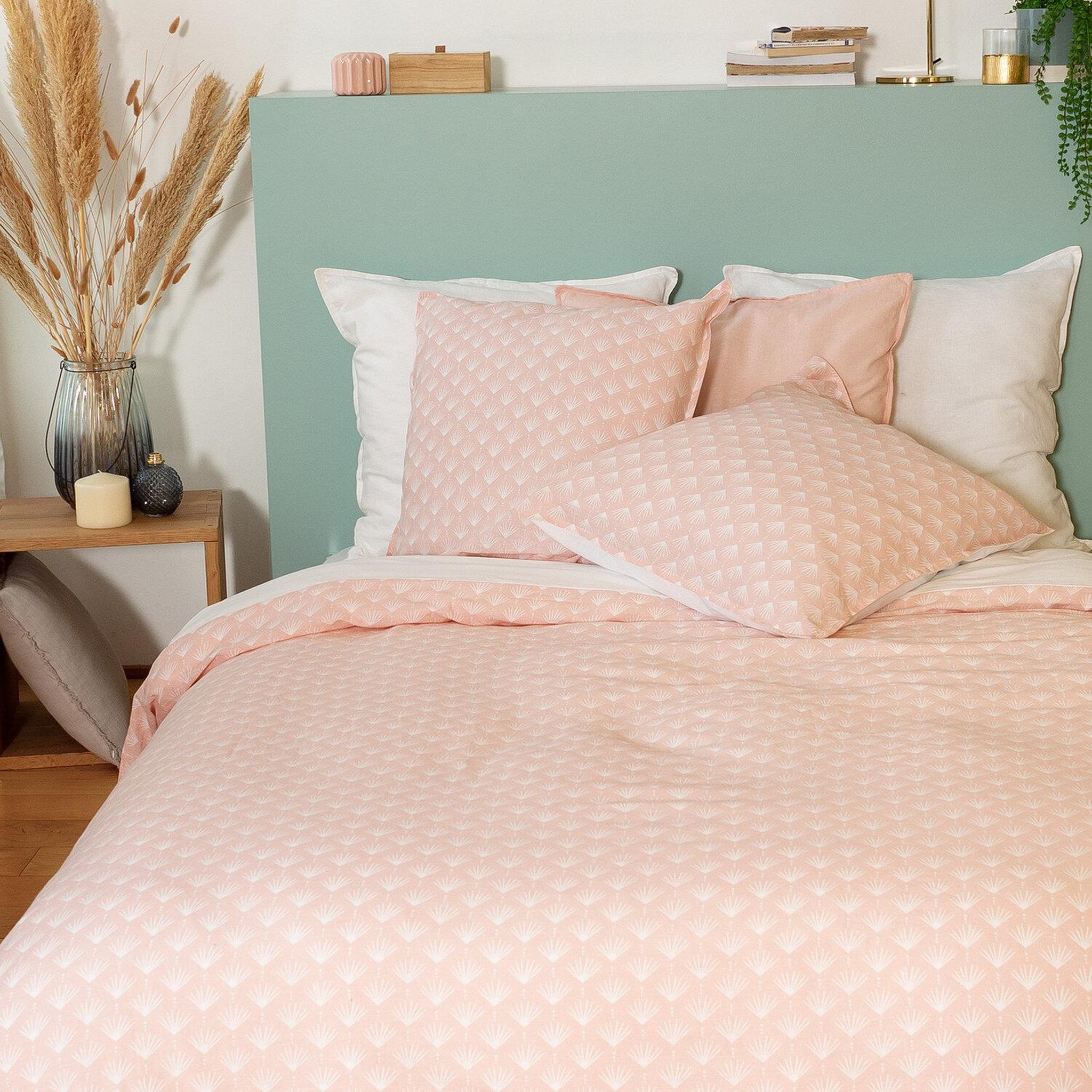 Voir la diapositive 4 : Home collection Parure housse de couette 100% coton lave 57fils evi