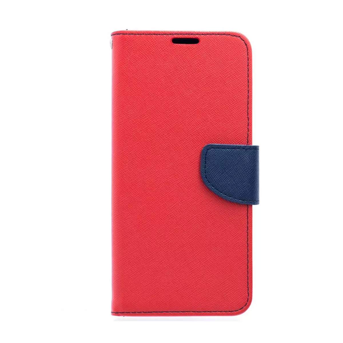 amahousse Housse Galaxy S8 Plus folio rouge texturé languette