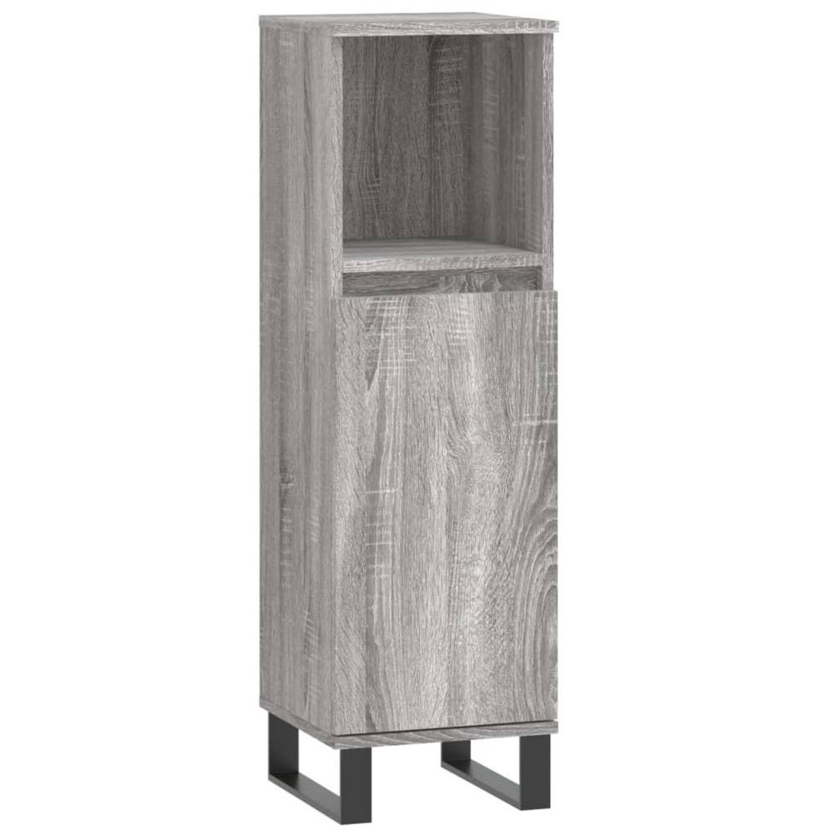 VIDAXL Armoire salle de bain sonoma gris 30x30x100 cm
