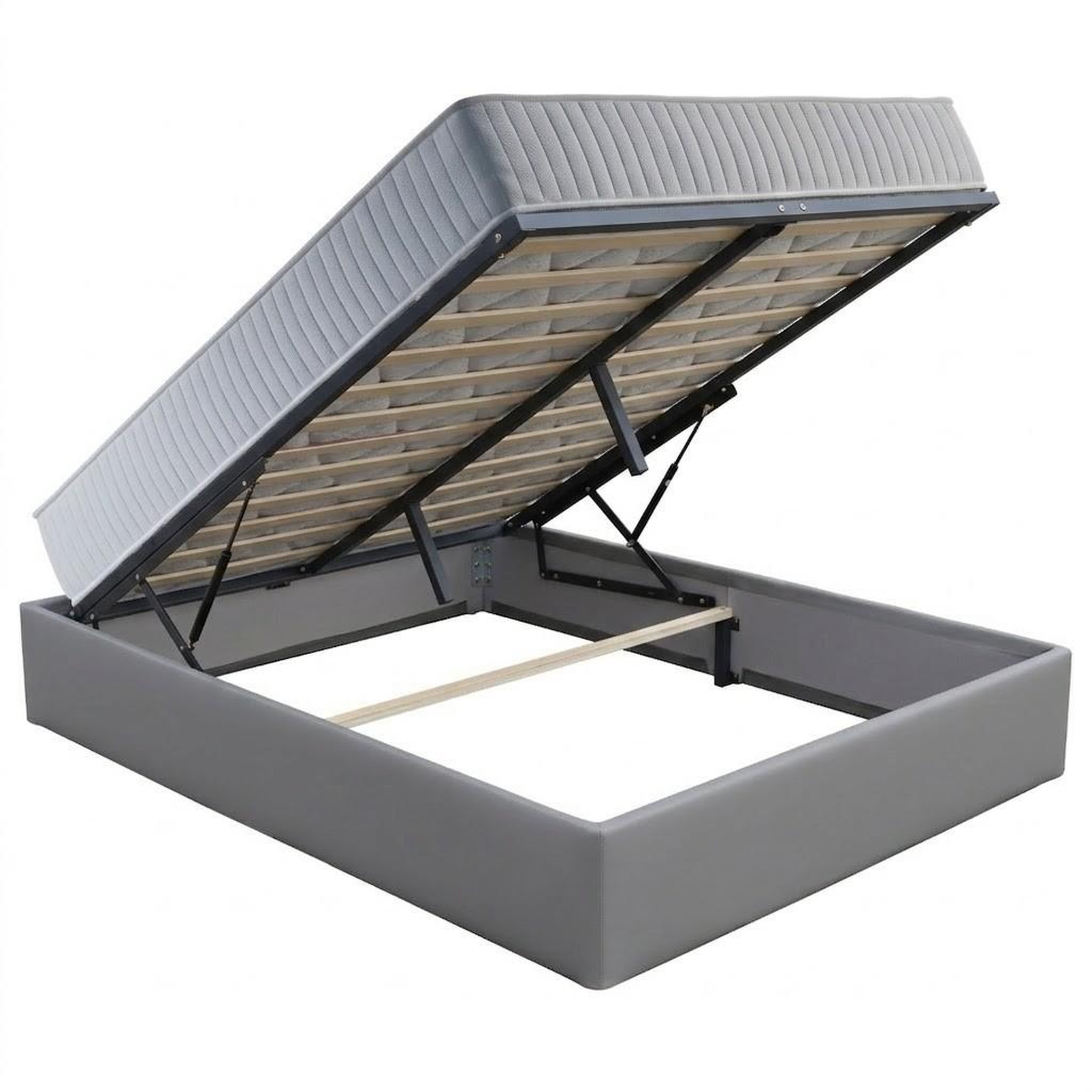 Voir la diapositive 2 : KING OF DREAMS Ensemble Lit Coffre et Matelas  Latex Accueil Moelleux