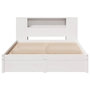Voir la diapositive 4 : VIDAXL Lit bibliotheque sans matelas blanc 160x200 cm bois pin massif
