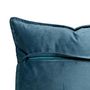 Voir la diapositive 2 : ATMOSPHERA Coussin Déco Uni  Lilou  55x55cm Bleu Égéen