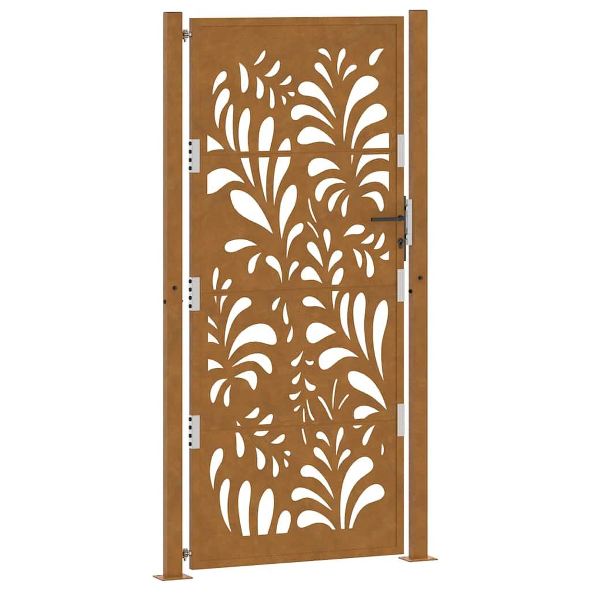 Voir la diapositive 2 : VIDAXL Porte de jardin acier resistant aux intemperies design vagues