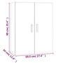 Voir la diapositive 6 : VIDAXL Armoire murale suspendue Chene fume 69,5x34x90 cm