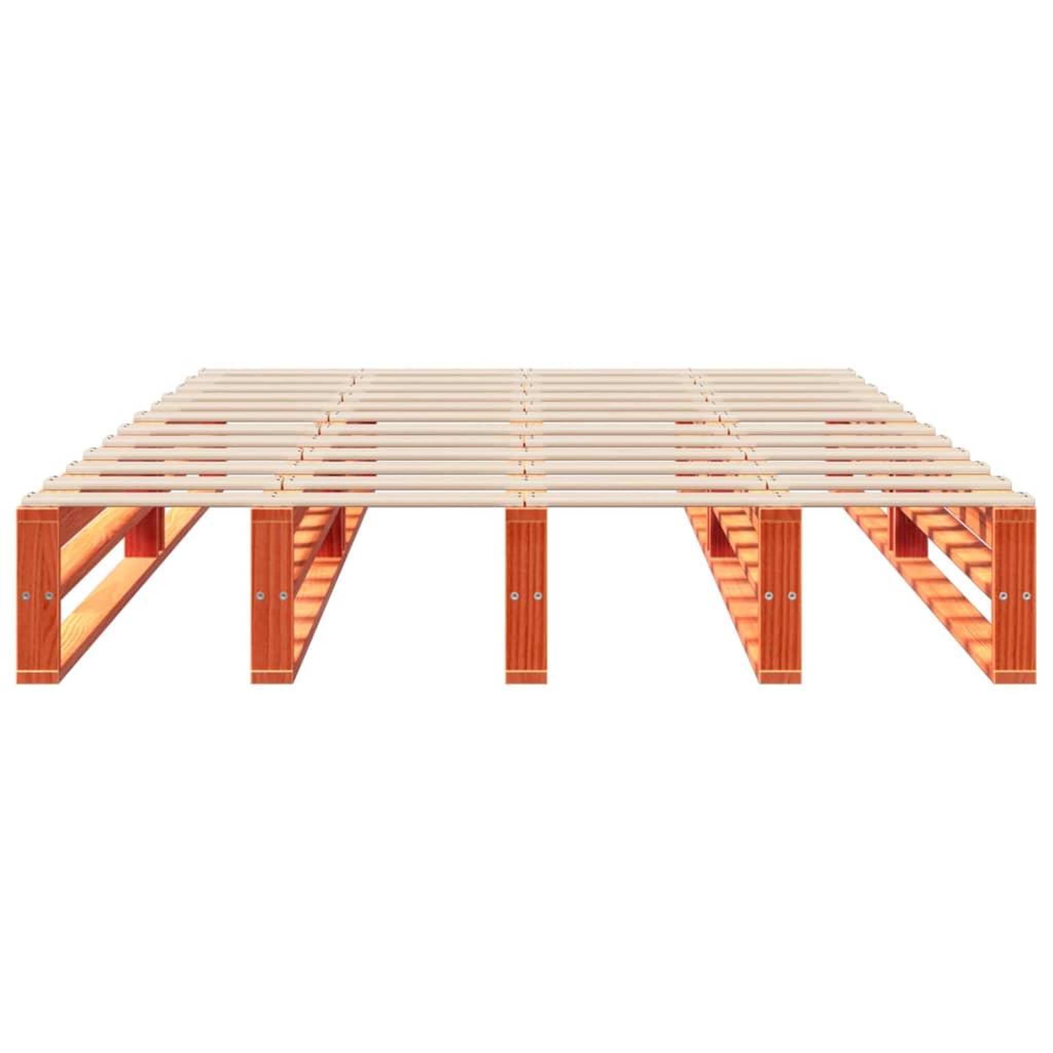 Voir la diapositive 4 : VIDAXL Cadre de lit sans matelas cire marron 120x190cm bois pin massif