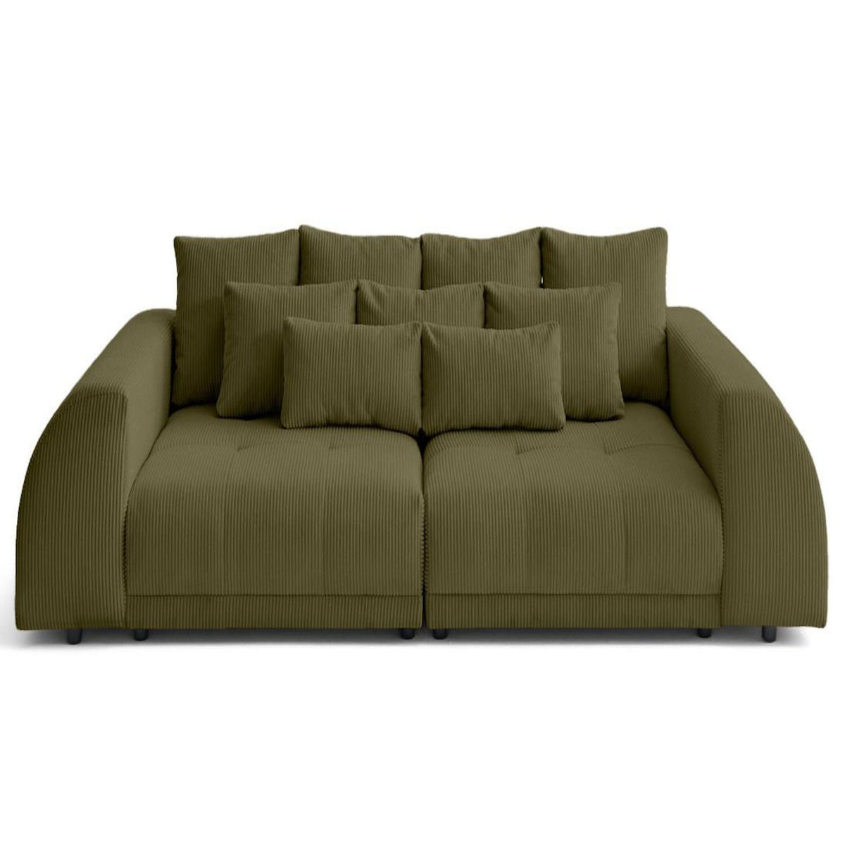 LISA DESIGN Amadora - canapé droit 4 places en velours côtelé