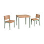 Voir la diapositive 1 : SWEEEK Table de jardin enfant, table en bois d'acacia, intérieur et extérieur avec 2 chaises