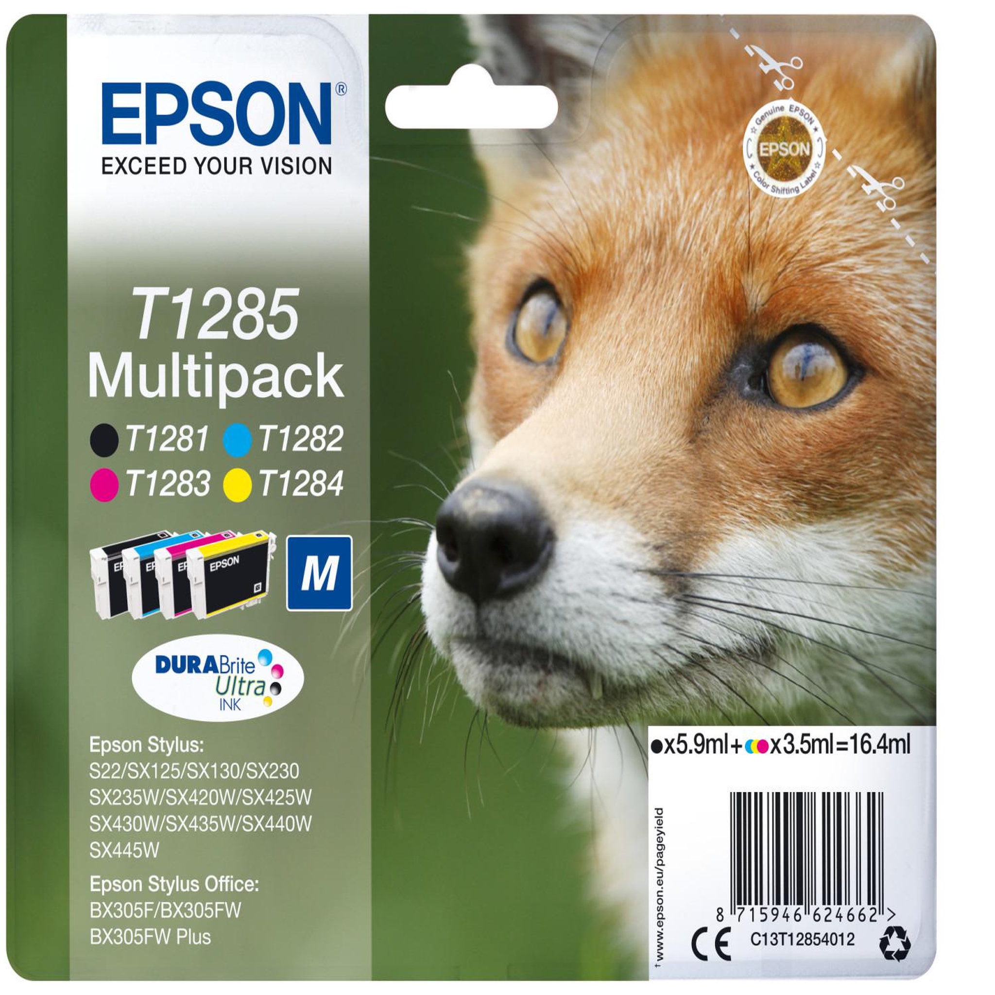 Voir la diapositive 2 : Epson Cartouche imprimante EPSON C 13 T 12854012