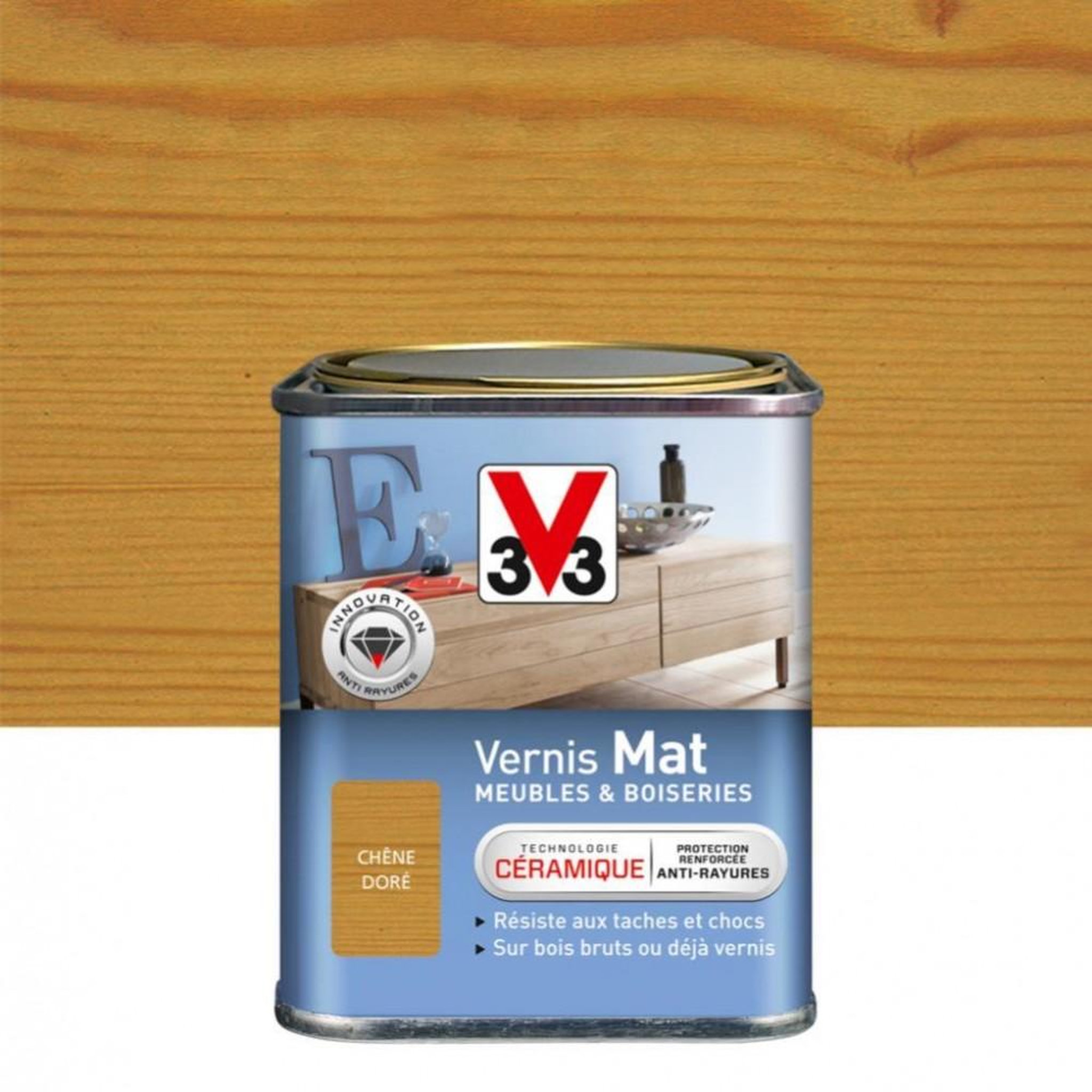 CENTRALE BRICO Vernis meuble et objet V33, chêne doré mat, 0.25l