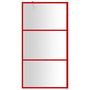 Voir la diapositive 3 : VIDAXL Paroi de douche avec verre ESG transparent rouge 100x195 cm
