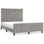 Voir la diapositive 2 : VIDAXL Cadre de lit sans matelas gris clair 140x190 cm velours