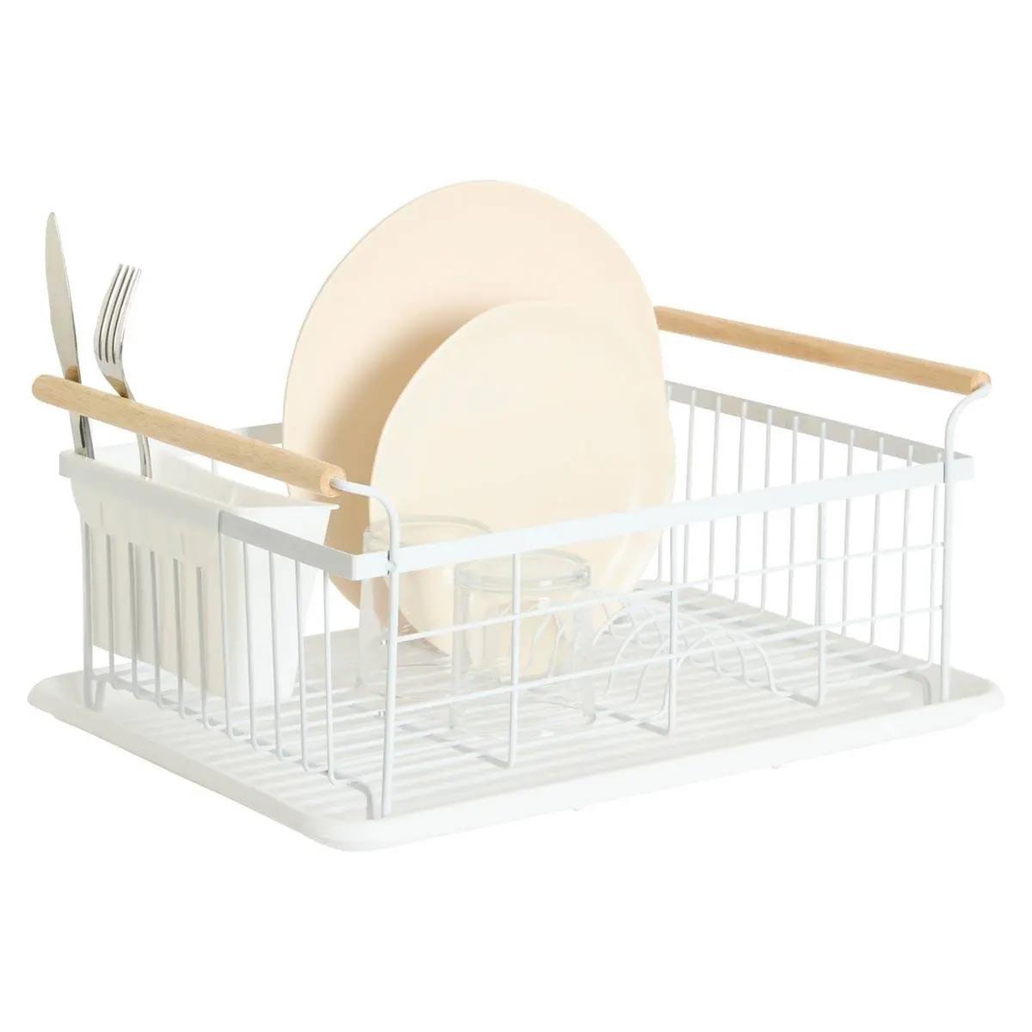 Voir la diapositive 2 : FIVE Égouttoir & Range-Couverts  Modern  46cm Blanc