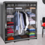 Voir la diapositive 2 : ID MARKET Armoire de rangement penderie pliable vêtements en tissu PARIS dressing XXL