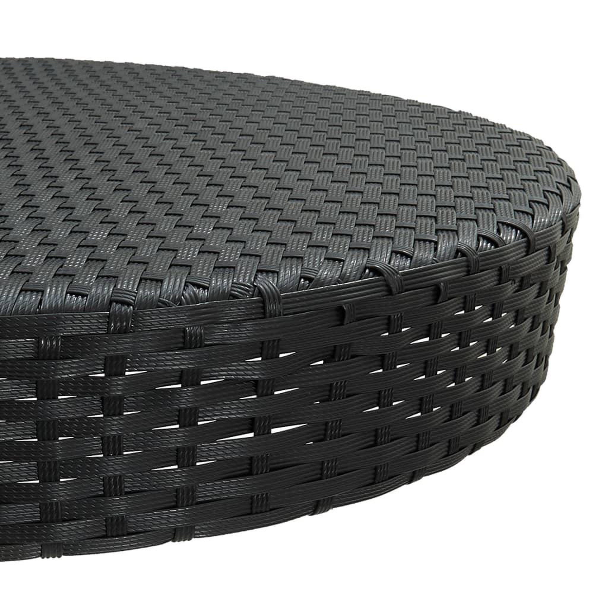 Voir la diapositive 5 : VIDAXL Ensemble de bar de jardin 5 pcs et coussins Resine tressee Noir
