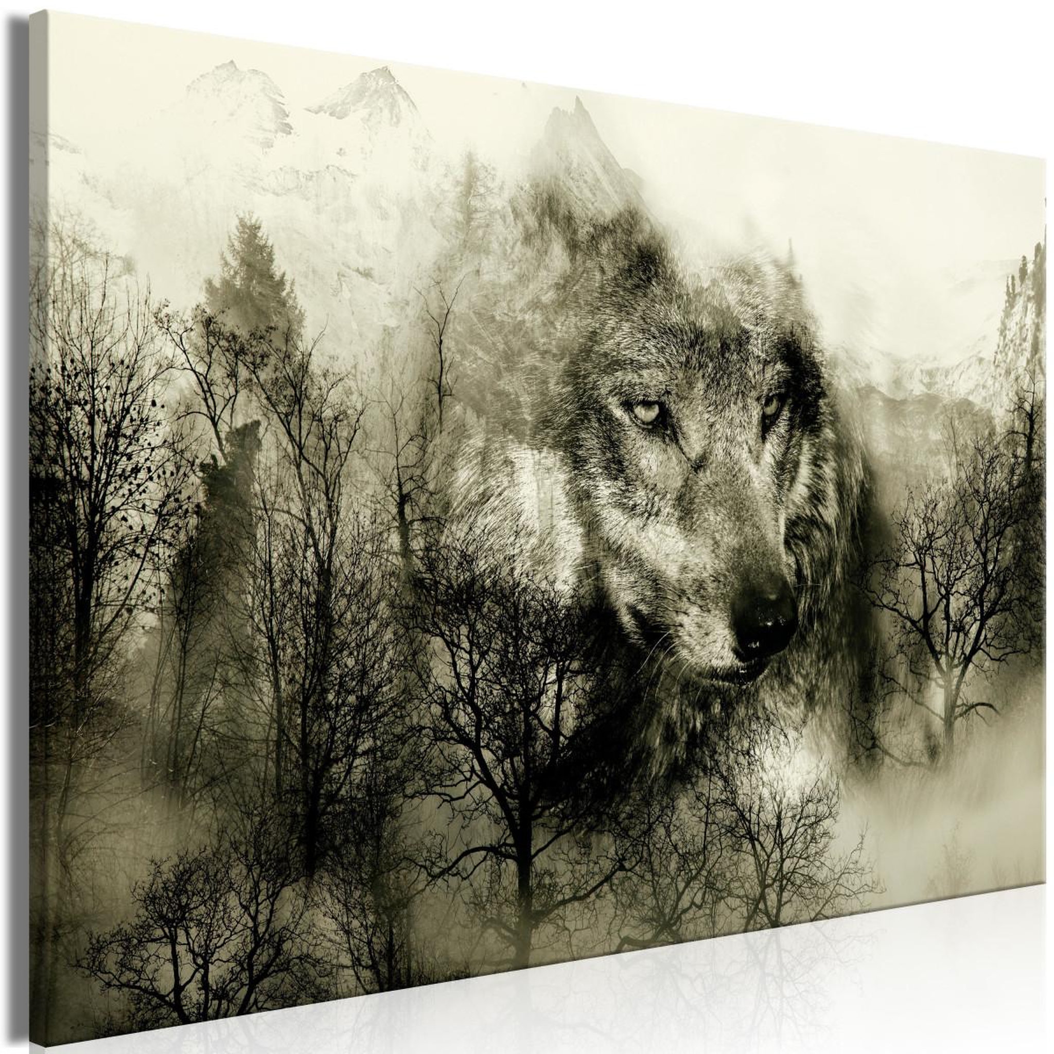 Paris Prix Tableau imprimé  mountain predator wide beige. Coloris disponibles : Multicolore