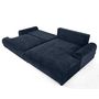 Voir la diapositive 2 : LISA DESIGN Nelly - canapé d'angle droit 4 places convertible avec coffre en velours texturé