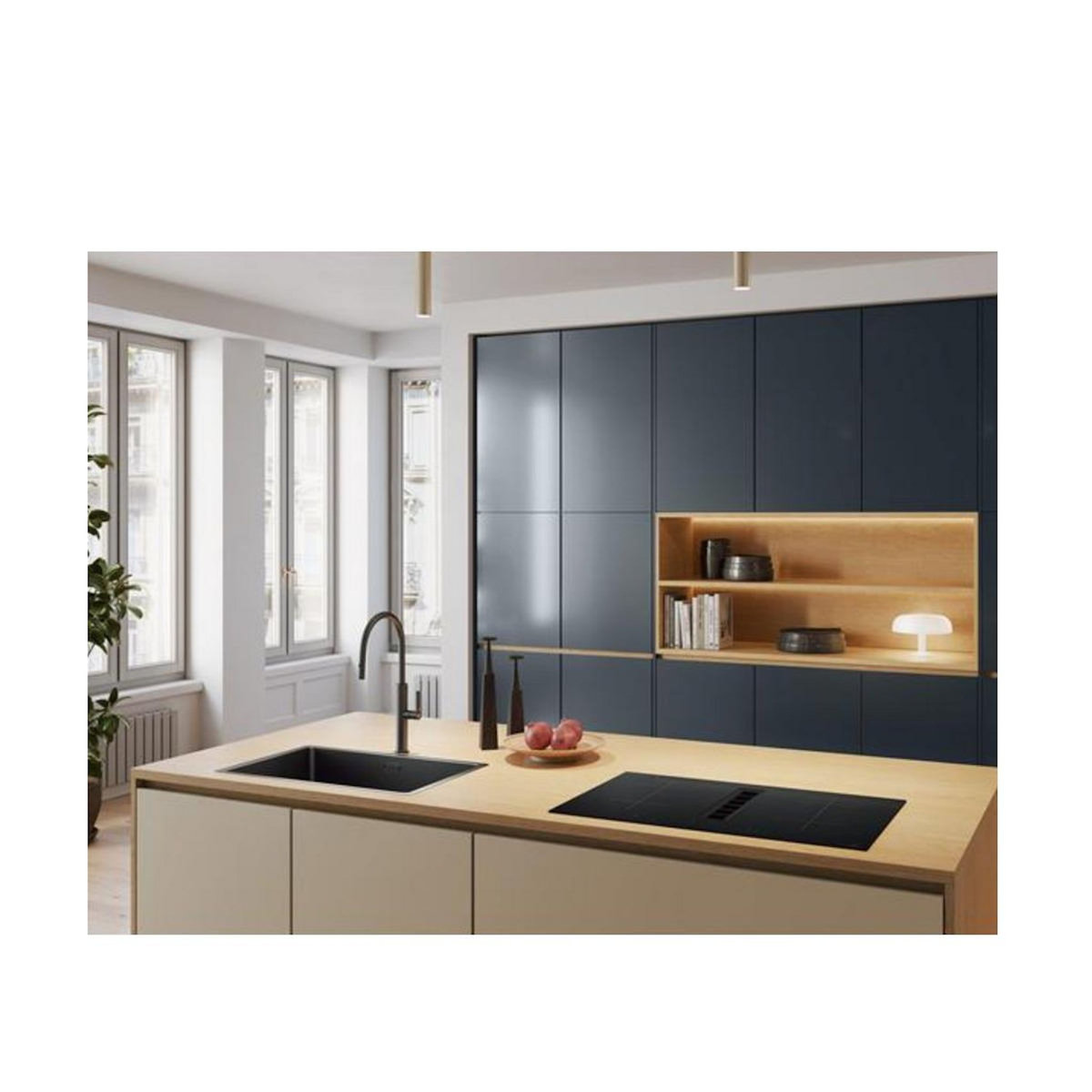 ROBLIN Table de cuisson aspirante induction 83cm 4 feux 7200w - 5530117