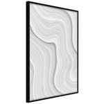Paris Prix Affiche Murale Encadrée  Snow Contour Lines. Coloris disponibles : Noir, Jaune