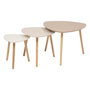 Voir la diapositive 1 : ATMOSPHERA Ensemble de 3 tables d'appoint MILEO - Beige