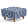 Voir la diapositive 3 : LISA DESIGN Walter - pouf chesterfield en velours - pieds bois