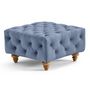 Voir la diapositive 3 : LISA DESIGN Walter - pouf chesterfield en velours - pieds bois