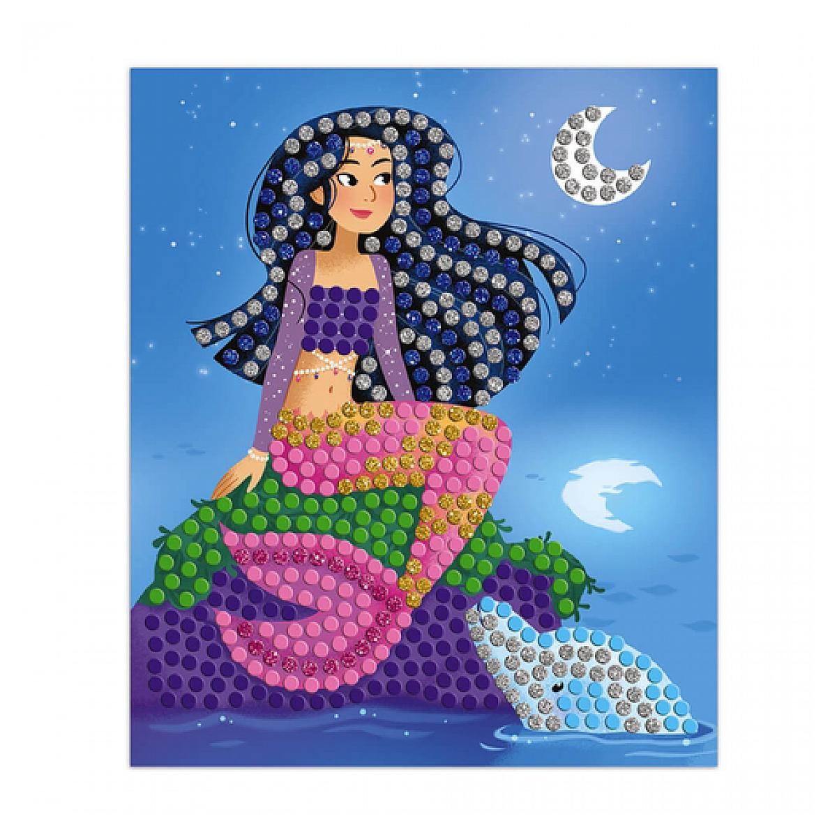 Juratoys-Janod Kit creatif - Mosaiques dauphins et Sirenes