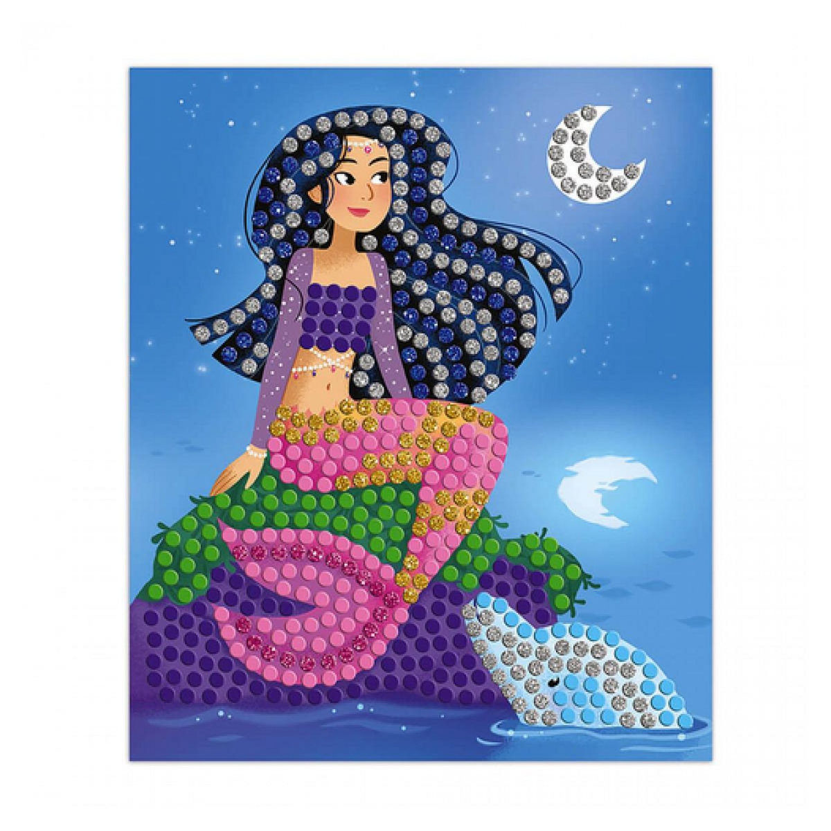 Juratoys-Janod Kit creatif - Mosaiques dauphins et Sirenes