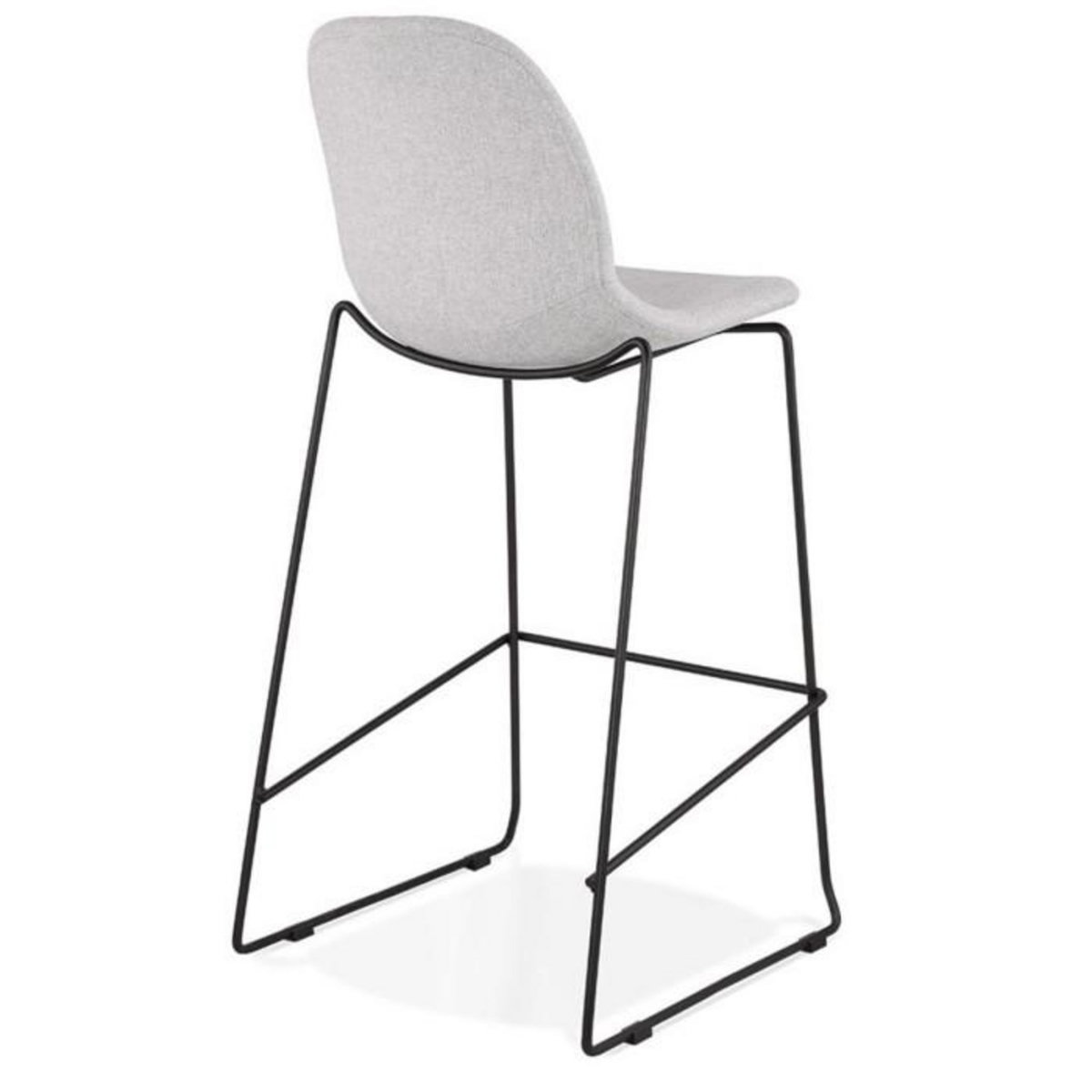Paris Prix Tabouret de Bar Design Tissu  Molie  111cm Gris