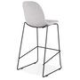 Voir la diapositive 4 : Paris Prix Tabouret de Bar Design Tissu  Molie  111cm Gris