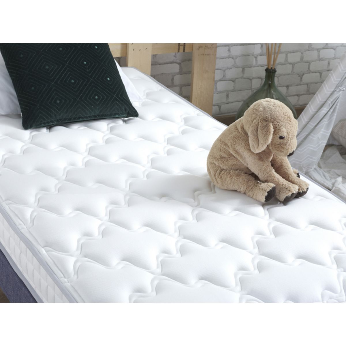 Ensemble matelas+sommier AVIGNON, couchage 90x190cm, matelas mousse HR + LATEX  