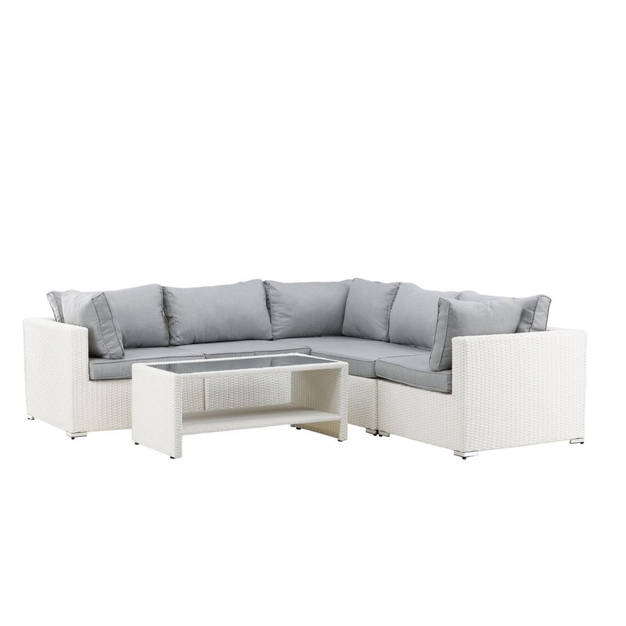 Voir la diapositive 2 : Paris Prix Salon d'angle de jardin  amazona  249cm blanc