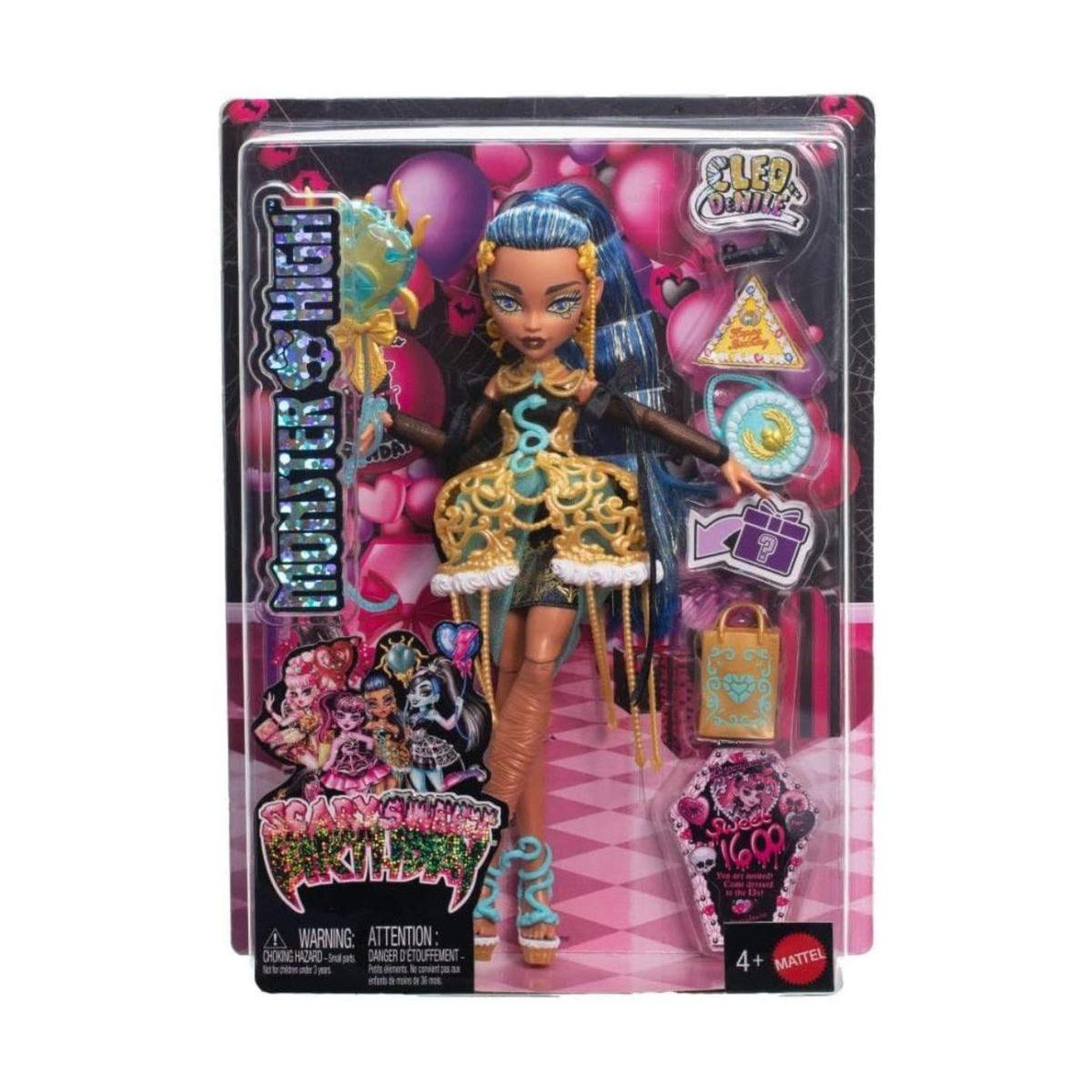 Voir la diapositive 5 : MATTEL Poupée monster high  jbg76 scary sweet birthday - cleo de nile