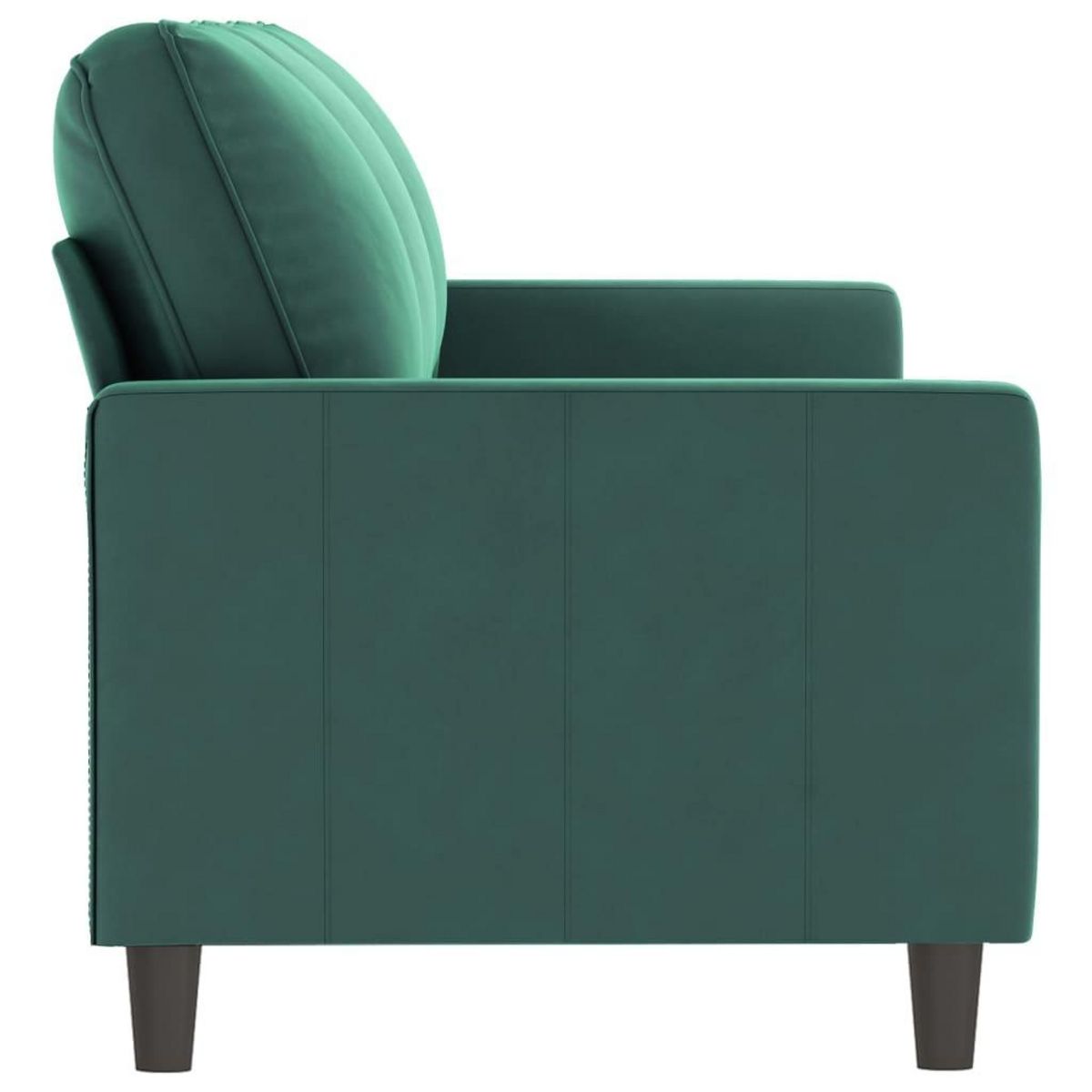 VIDAXL Canape a 3 places Vert fonce 180 cm Velours