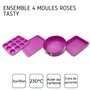 Voir la diapositive 4 : TASTY Ensemble de 4 moules fuchsia de 23 à 38 cm Tasty Pâtisserie