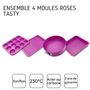 Voir la diapositive 4 : TASTY Ensemble de 4 moules fuchsia de 23 à 38 cm Tasty Pâtisserie